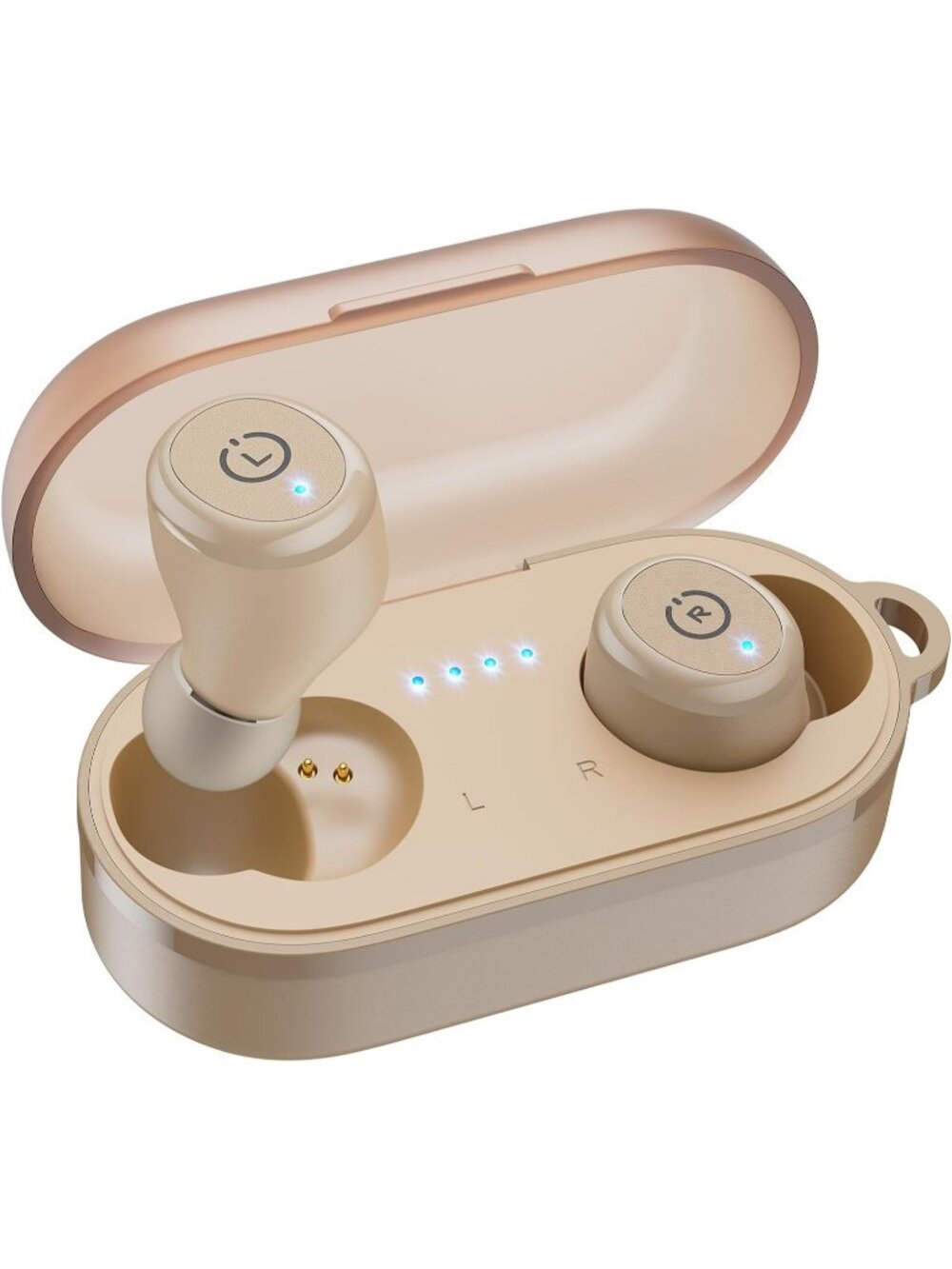 Wireless Khaki Ergonomic Design 55H Playtime IPX8 Waterproof Bluetooth Earbud